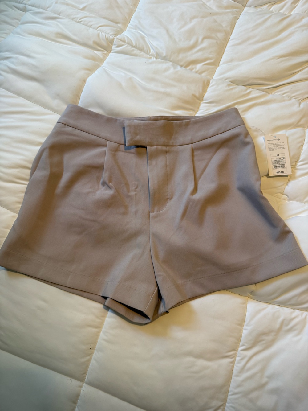 a new day High-Waist Beige Tailored Shorts